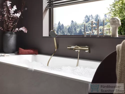 Hansgrohe VIVENIS kádtöltő csaptelep, zuhanyszett nélkül, szálcsiszolt bronz 75420140