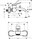 Hansgrohe VIVENIS  kádtöltő csaptelep zuhanyszett nélkül, szálcsiszolt bronz 75423140