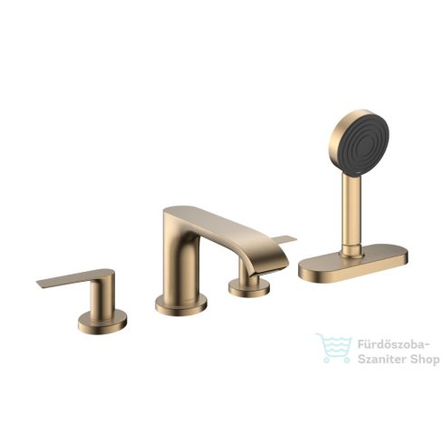 Hansgrohe VIVENIS 4 üléses kádtöltő csaptelep alaptest nélkül, sBox-szal, szálcsiszolt bronz 75444140