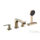 Hansgrohe VIVENIS 4 üléses kádtöltő csaptelep alaptest nélkül, sBox-szal, szálcsiszolt bronz 75444140