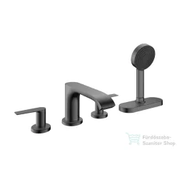   Hansgrohe VIVENIS 4 üléses kádtöltő csaptelep alaptest nélkül, sBox-szal, szálcsiszolt fekete króm 75444340