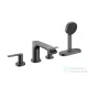 Hansgrohe VIVENIS 4 üléses kádtöltő csaptelep alaptest nélkül, sBox-szal, szálcsiszolt fekete króm 75444340