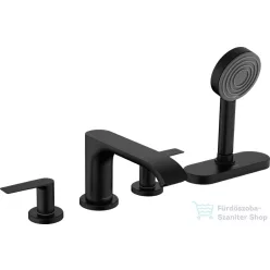   Hansgrohe VIVENIS 4 üléses kád csaptelep, sBox-szal, matt fekete 75444670