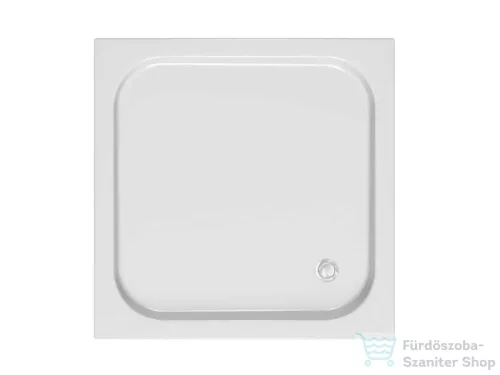 Kolpa San TRIN 90x90 cm-es, padlóra helyezhető, vagy beépíthető akril zuhanytálca, szifon nélkül, fehér 754810