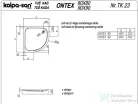 Kolpa San ONTEX 90x90 cm-es negyedköríves, előlapos akril zuhanytálca, szifon nélkül, fehér 755150