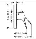Hansgrohe VIVENIS falsík alatti kád / zuhany csaptelep, króm 75615000