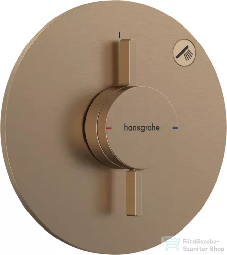 Hansgrohe DuoTurn S 1 funkciós falsík alatti kád /zuhany csaptelep belső egység nélkül,szálcsiszolt bronz 75618140