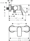 Hansgrohe VIVENIS  zuhany csaptelep zuhanyszett nélkül, szálcsiszolt fekete króm 75623340