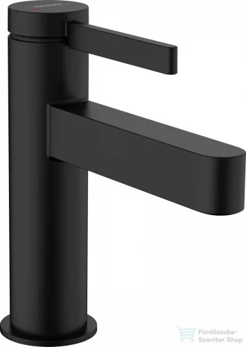 Hansgrohe FINORIS egykaros mosdó csaptelep 100, klik-klak leeresztővel, matt fekete 76010670