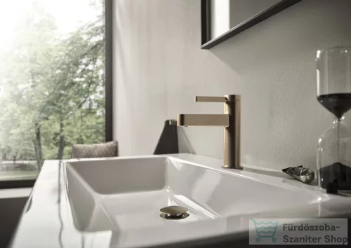 Hansgrohe FINORIS 100 hidegindításos mosdó csaptelep click-clack leeresztővel, szálcsiszolt bronz 76012140