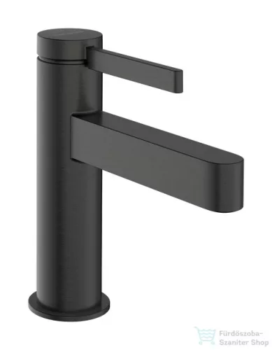 Hansgrohe FINORIS 100 hidegindításos mosdó csaptelep click-clack leeresztővel, szálcsiszolt fekete króm 76012340