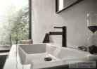 Hansgrohe FINORIS 100 hidegindításos mosdó csaptelep click-clack leeresztővel, szálcsiszolt fekete króm 76012340