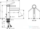 Hansgrohe FINORIS egykaros mosdó csaptelep 110, automata leeresztővel, matt fehér 76020700