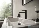 Hansgrohe FINORIS 110 hidegindításos mosdó csaptelep click-clack leeresztővel, szálcsiszolt fekete króm 76024340