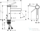 Hansgrohe FINORIS 110 hidegindításos mosdó csaptelep automata leeresztővel, szálcsiszolt fekete króm 76025340