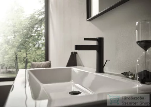 Hansgrohe FINORIS 110 hidegindításos mosdó csaptelep automata leeresztővel, matt fekete 76025670