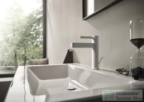 Hansgrohe FINORIS 110 hidegindításos mosdó csaptelep automata leeresztővel, matt fehér 76025700