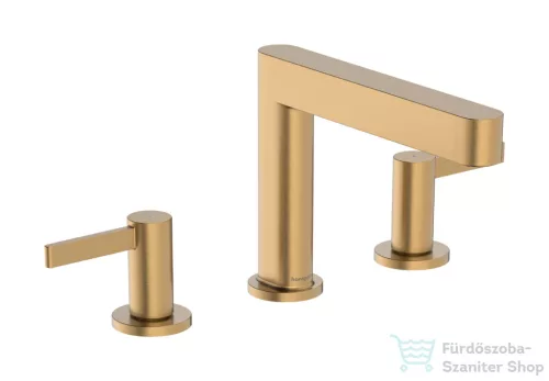 Hansgrohe FINORIS 110 3 üléses mosdó csaptelep click-clack leeresztővel, szálcsiszolt bronz 76033140