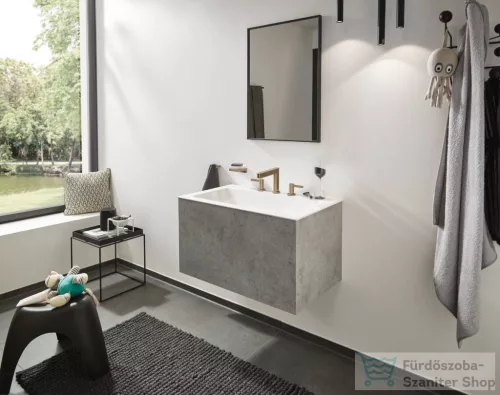 Hansgrohe FINORIS 110 3 üléses mosdó csaptelep click-clack leeresztővel, szálcsiszolt bronz 76033140