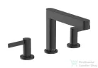 Hansgrohe FINORIS 110 3 üléses mosdó csaptelep click-clack leeresztővel, szálcsiszolt fekete króm 76033340