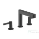 Hansgrohe FINORIS 110 3 üléses mosdó csaptelep click-clack leeresztővel, szálcsiszolt fekete króm 76033340