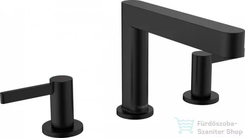 Hansgrohe FINORIS mosdó csaptelep 110, klik-klak leeresztővel, matt fekete 76033670