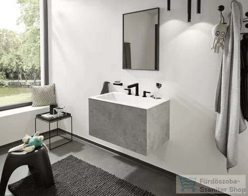 Hansgrohe FINORIS mosdó csaptelep 110, klik-klak leeresztővel, matt fekete 76033670