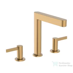   Hansgrohe FINORIS 160 3 üléses mosdó csaptelep click-clack leeresztővel, szálcsiszolt bronz 76034140