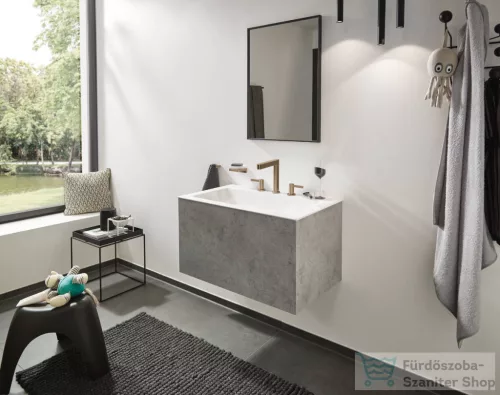 Hansgrohe FINORIS 160 3 üléses mosdó csaptelep click-clack leeresztővel, szálcsiszolt bronz 76034140
