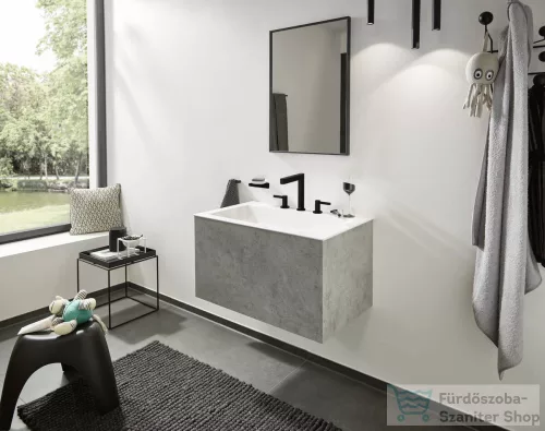 Hansgrohe FINORIS mosdó csaptelep 160, klik-klak leeresztővel, matt fekete 76034670
