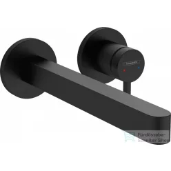   Hansgrohe FINORIS Egykaros mosdócsaptelep falsík alatti szereléshez, 22,5 cm-es kifolyóval, matt fekete, 76050670