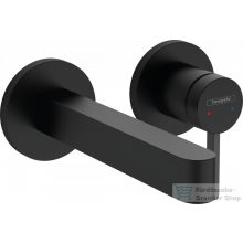   Hansgrohe Finoris Egykaros mosdócsaptelep falsík alatti szereléshez, 16,5 cm-es kifolyóval, matt fekete, 76051670
