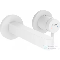   Hansgrohe Finoris Egykaros mosdócsaptelep falsík alatti szereléshez, 16,5 cm-es kifolyóval, matt fehér, 76051700