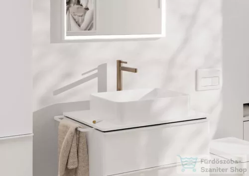 Hansgrohe FINORIS 260 hidegindításos, magasított mosdó csaptelep click-clack leeresztővel, szálcsiszolt bronz 76072140