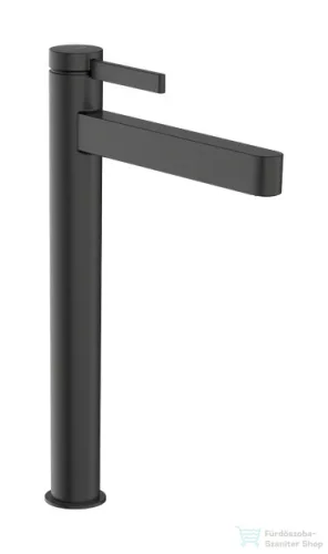 Hansgrohe FINORIS 260 hidegindításos, magasított mosdó csaptelep click-clack leeresztővel, szálcsiszolt fekete króm 76072340