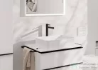 Hansgrohe FINORIS 260 hidegindításos, magasított mosdó csaptelep click-clack leeresztővel, szálcsiszolt fekete króm 76072340