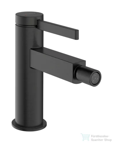 Hansgrohe Finoris bidé csaptelep click-clack leeresztővel, szálcsiszolt fekete króm 76200340