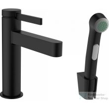   Hansgrohe FINORIS mosdó csaptelep 110, bidé kézizuhannyal és 160cm-es gégecsővel, matt fekete 76210670