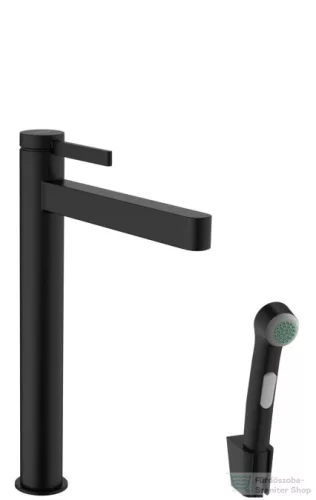Hansgrohe Finoris magasított mosdócsaptelep 260, bidé kézizuhannyal és 160cm-es gégecsővel, matt fekete 76220670