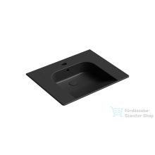   Sapho GSI COMMUNITY kerámiamosdó, túlfolyóval, 70x55cm, matt fekete (7633126)