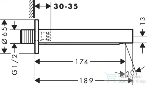 Hansgrohe FINORIS fali kifolyó, szálcsiszolt bronz 76410140