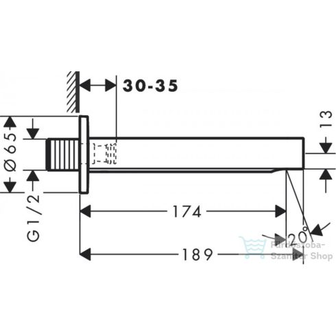 Hansgrohe FINORIS fali kifolyó, matt fehér 76410700