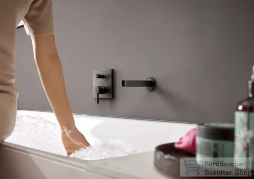 Hansgrohe Finoris falsík alatti kád/zuhany csaptelep, szálcsiszolt fekete króm 76415340