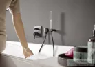 Hansgrohe FINORIS falsík alatti kád / zuhany csaptelep beépített biztonsági kombinációval, matt fekete 76416670