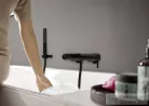 Hansgrohe FINORIS kádtöltő csaptelep, zuhanyszett nélkül, matt fekete 76420670