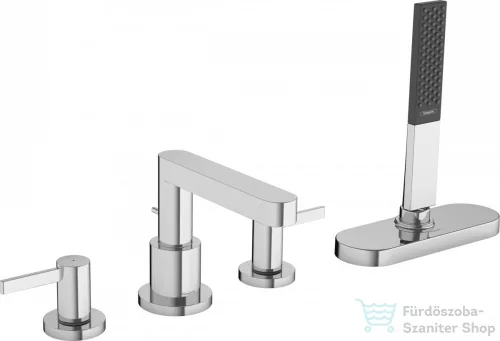 Hansgrohe FINORIS 4 üléses kádperemre szerelhető kád csaptelep, króm 76444000