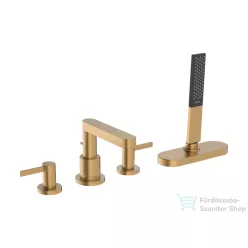   Hansgrohe FINORIS 4 üléses kádperemre szerelhető kád csaptelep, szálcsiszolt bronz 76444140
