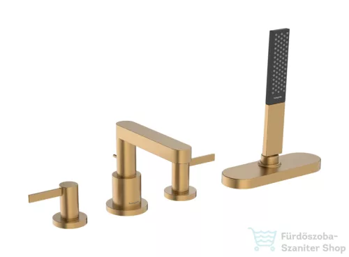 Hansgrohe FINORIS 4 üléses kádperemre szerelhető kád csaptelep, szálcsiszolt bronz 76444140