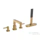 Hansgrohe FINORIS 4 üléses kádperemre szerelhető kád csaptelep, szálcsiszolt bronz 76444140