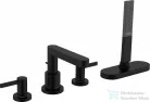 Hansgrohe FINORIS 4 üléses kádperemre szerelhető kád csaptelep, matt fekete 76444670